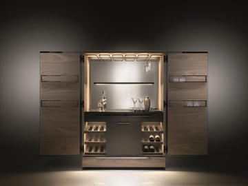 PRINCIPE MP.1920/B - Walnut bar cabinet with integrated lighting by Arte Brotto - view 3